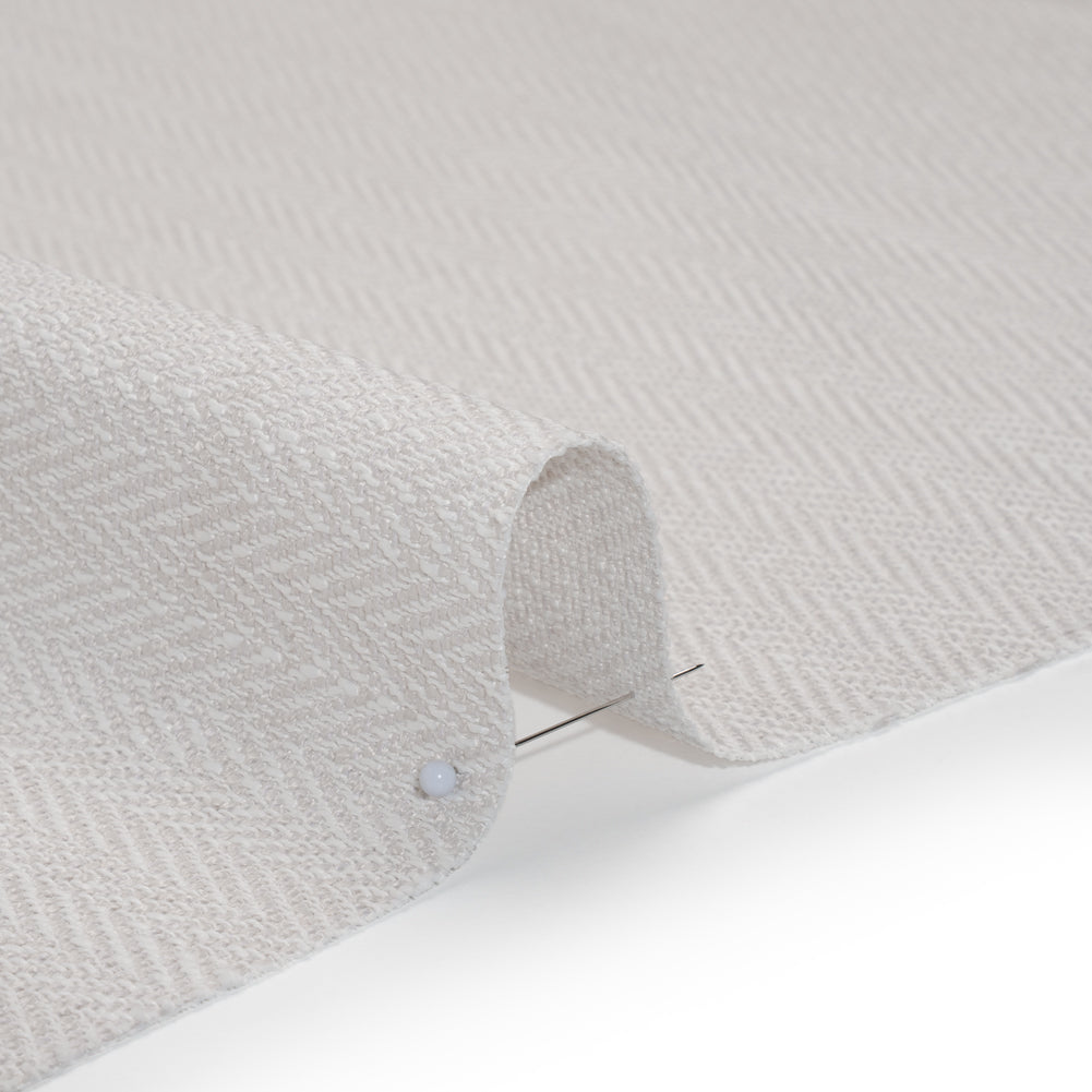 Recycled Polyester Home Decor Twill - Chalk Herringbone - British Imported Recycled Polyester Home Decor Twill - Chalk Herringbone - British Imported