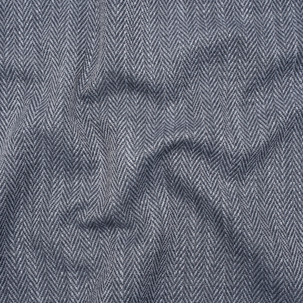 Recycled Polyester Home Decor Twill - Denim Herringbone - British Imported Recycled Polyester Home Decor Twill - Denim Herringbone - British Imported