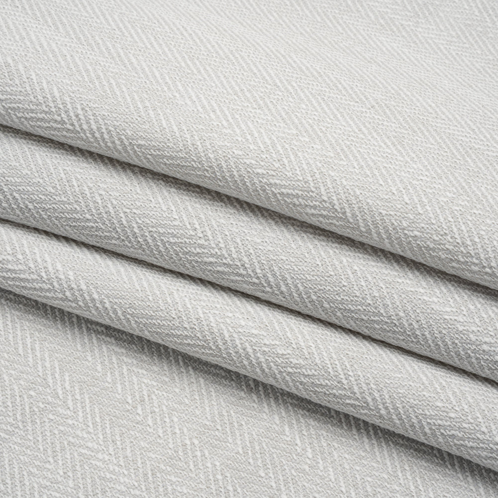 Recycled Polyester Home Decor Twill - Dove Herringbone - British Imported - Folded Recycled Polyester Home Decor Twill - Dove Herringbone - British Imported - Folded