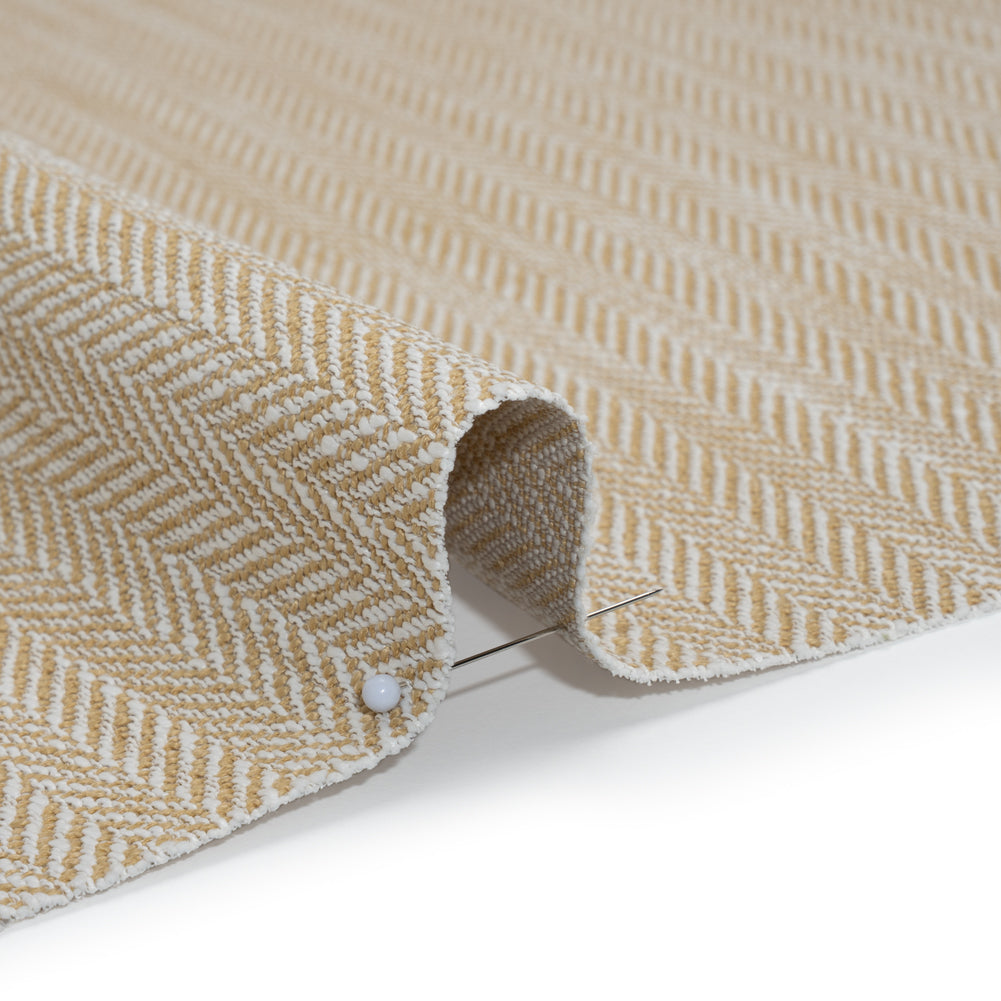 Recycled Polyester Home Decor Twill - Maize Herringbone - British Imported Recycled Polyester Home Decor Twill - Maize Herringbone - British Imported