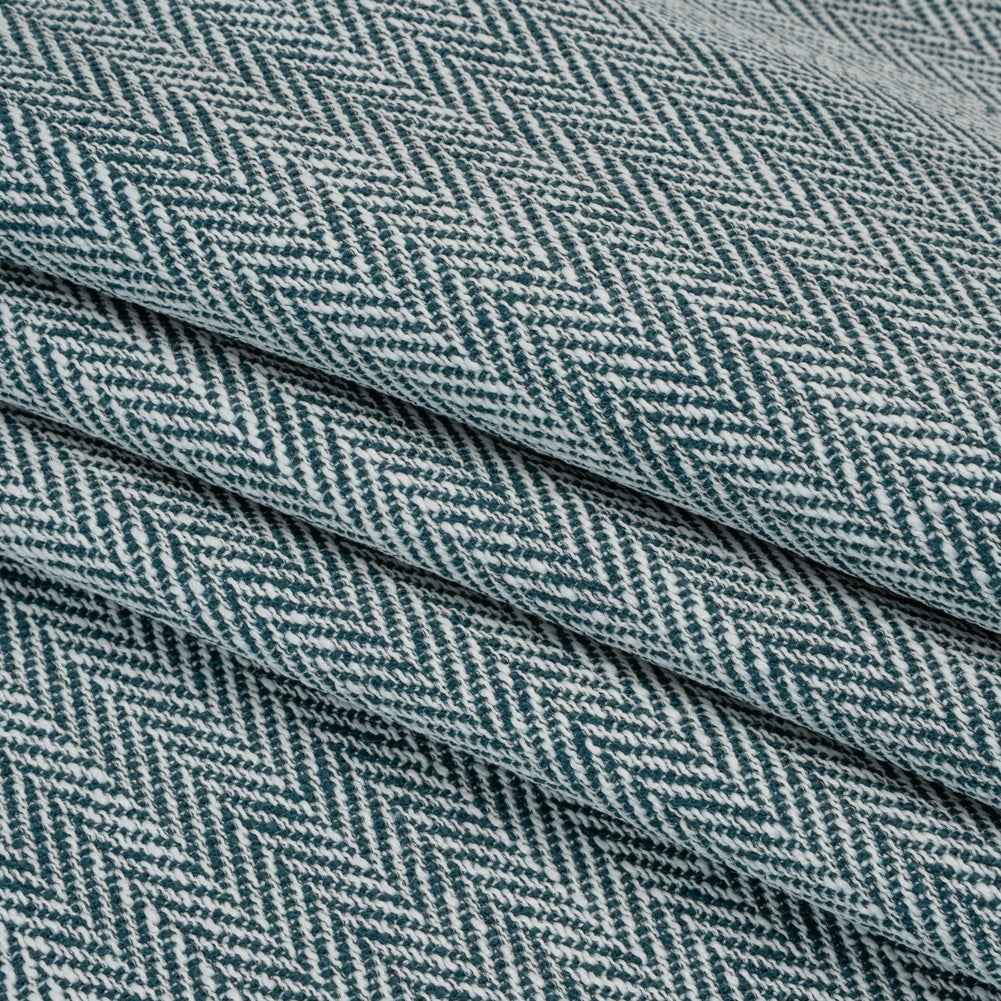 Recycled Polyester Home Decor Twill - Navy Herringbone - British Imported Recycled Polyester Home Decor Twill - Navy Herringbone - British Imported