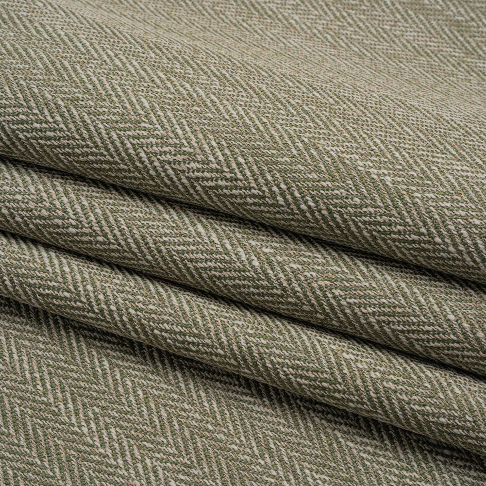 Recycled Polyester Home Decor Twill - Rosemary Herringbone - British Imported - Folded Recycled Polyester Home Decor Twill - Rosemary Herringbone - British Imported - Folded