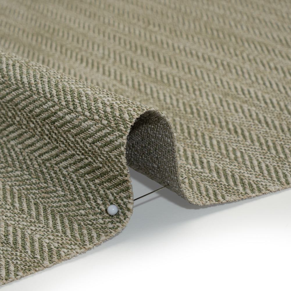 Recycled Polyester Home Decor Twill - Rosemary Herringbone - British Imported - Detail Recycled Polyester Home Decor Twill - Rosemary Herringbone - British Imported - Detail