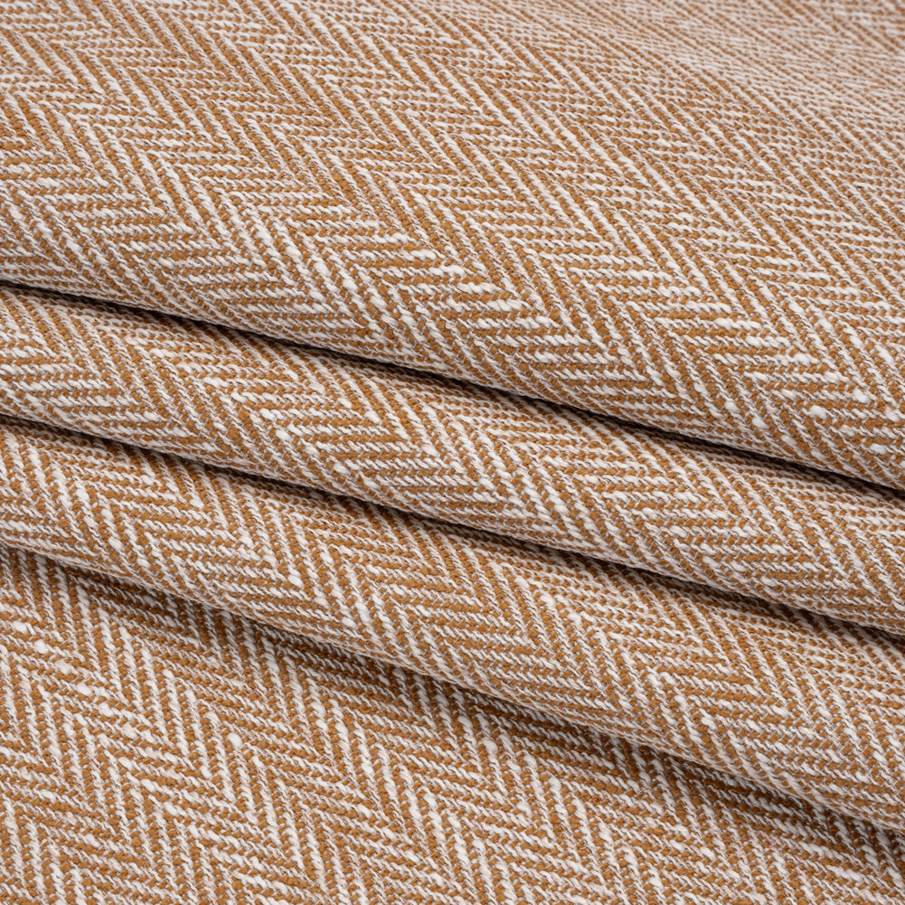 Recycled Polyester Home Decor Twill - Sienna Herringbone - British Imported Recycled Polyester Home Decor Twill - Sienna Herringbone - British Imported