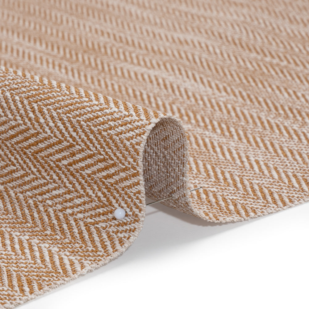 Recycled Polyester Home Decor Twill - Sienna Herringbone - British Imported Recycled Polyester Home Decor Twill - Sienna Herringbone - British Imported