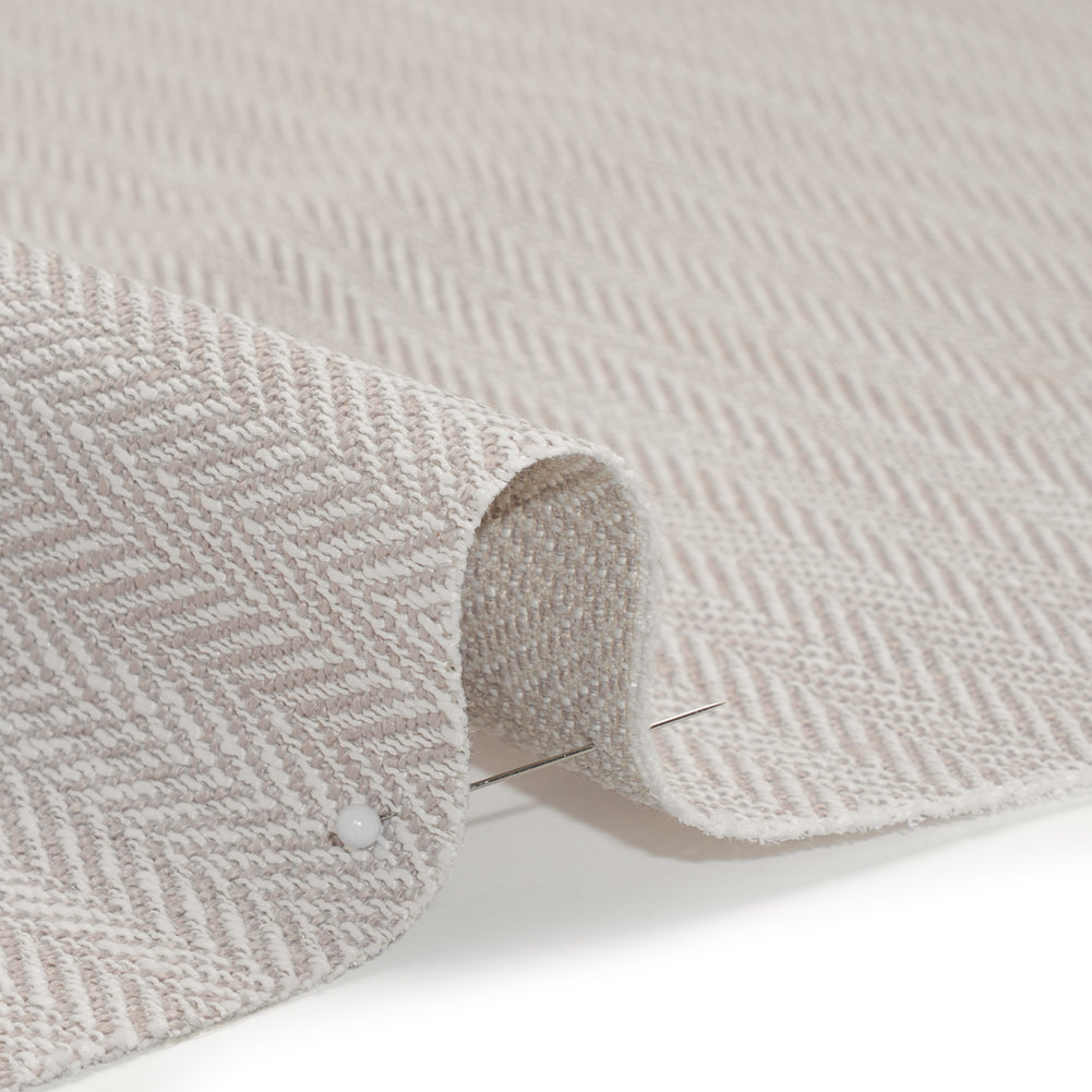 Recycled Polyester Home Decor Twill - Stone Herringbone - British Imported Recycled Polyester Home Decor Twill - Stone Herringbone - British Imported
