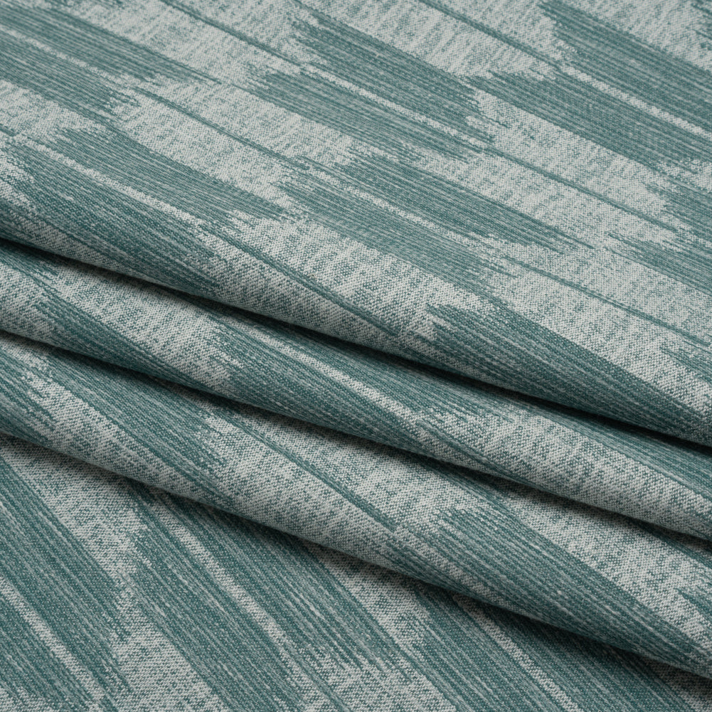 Cotton Blend Home Decor Jacquard - Kingfisher Ikat Checks - British Imported Cotton Blend Home Decor Jacquard - Kingfisher Ikat Checks - British Imported