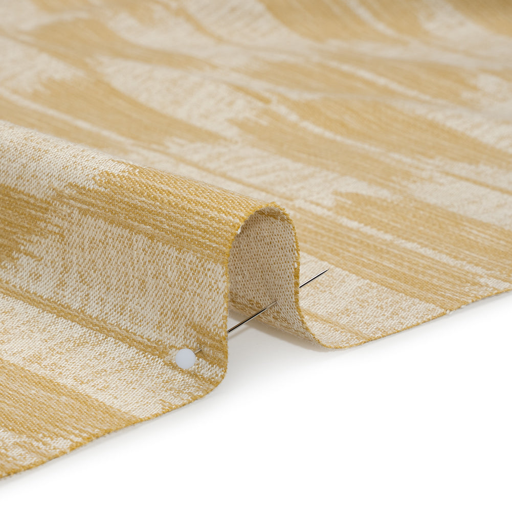 Cotton Blend Home Decor Jacquard - Maize Ikat Checks - British Imported - Detail Cotton Blend Home Decor Jacquard - Maize Ikat Checks - British Imported - Detail