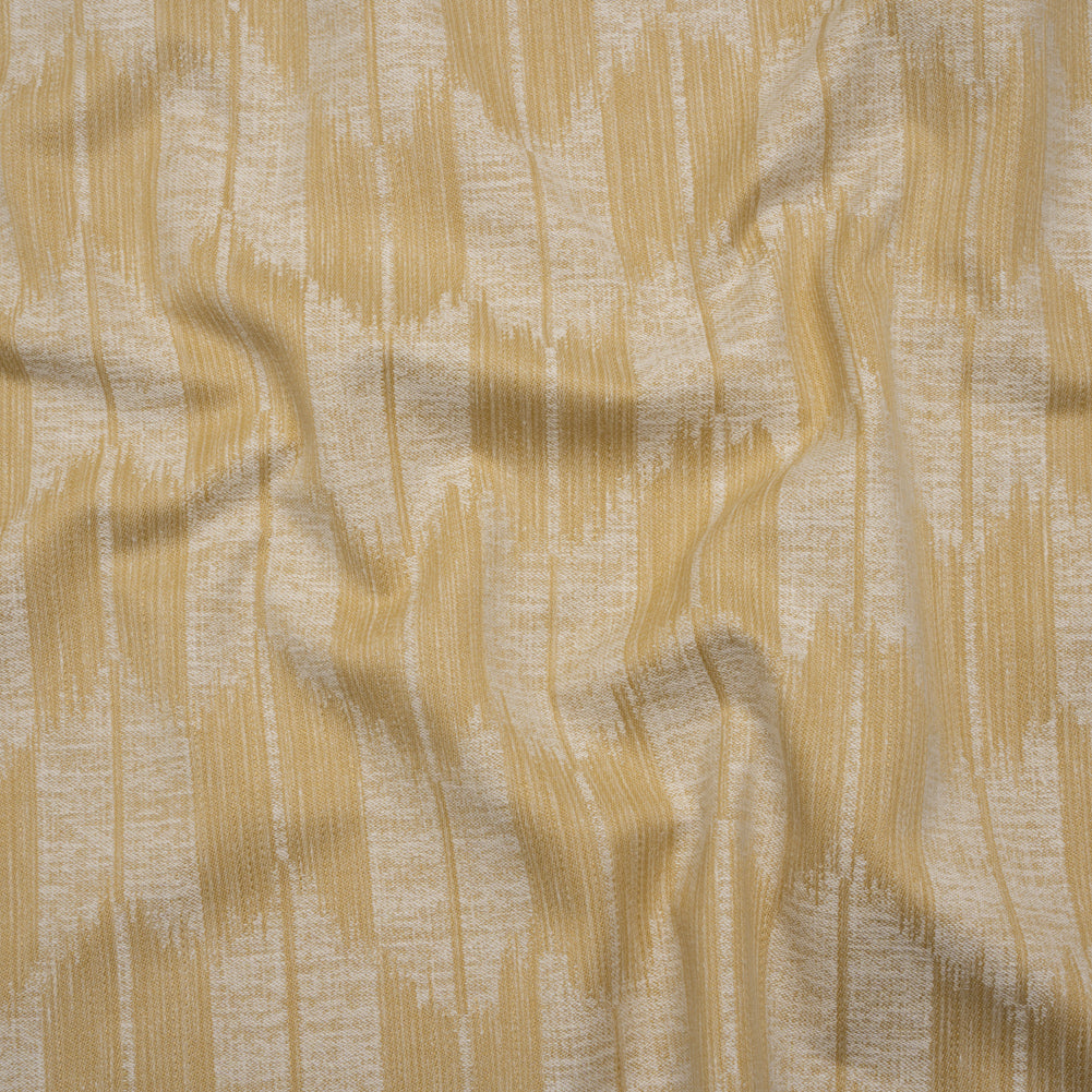 Cotton Blend Home Decor Jacquard - Maize Ikat Checks - British Imported Cotton Blend Home Decor Jacquard - Maize Ikat Checks - British Imported