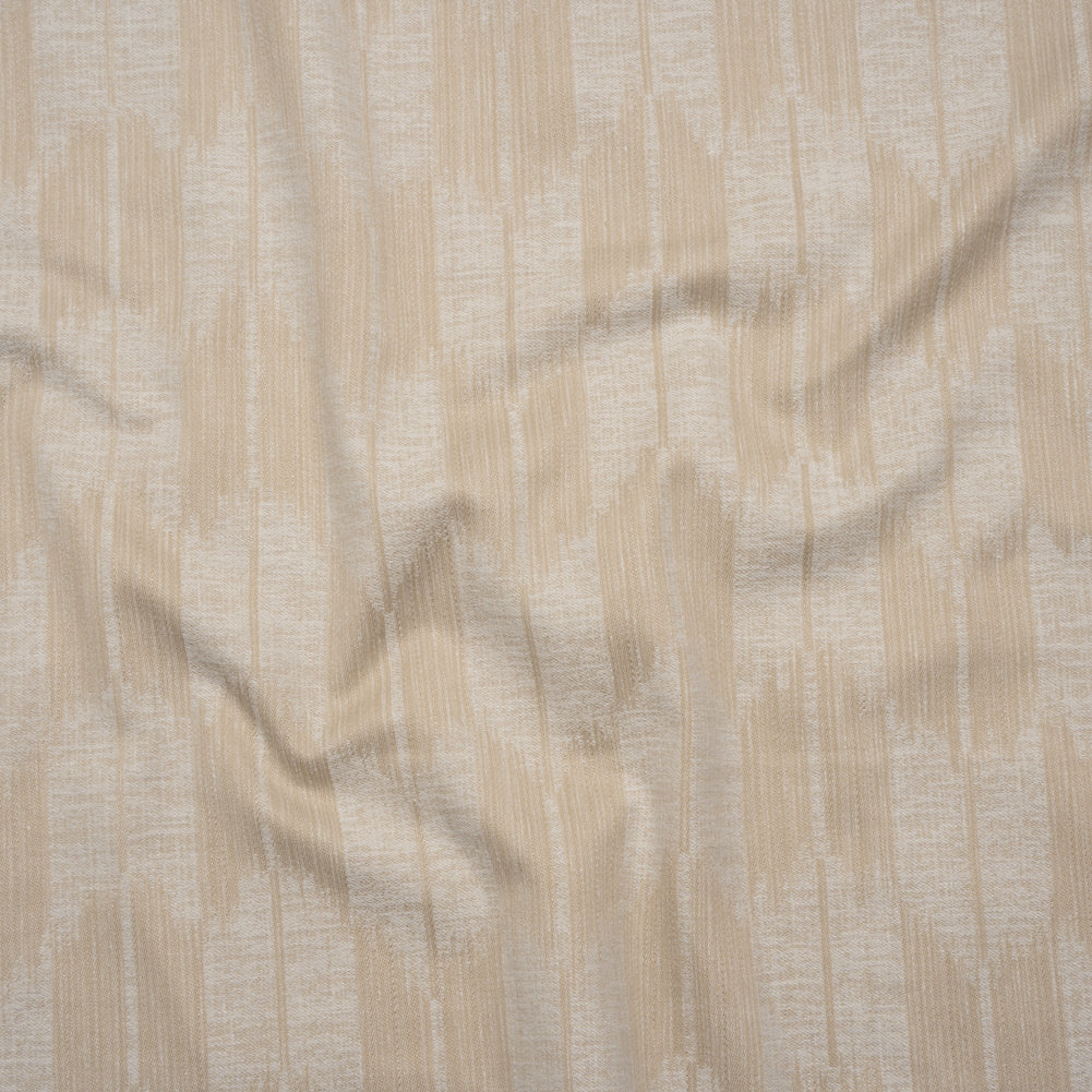 Cotton Blend Home Decor Jacquard - Natural Ikat Checks - British Imported Cotton Blend Home Decor Jacquard - Natural Ikat Checks - British Imported