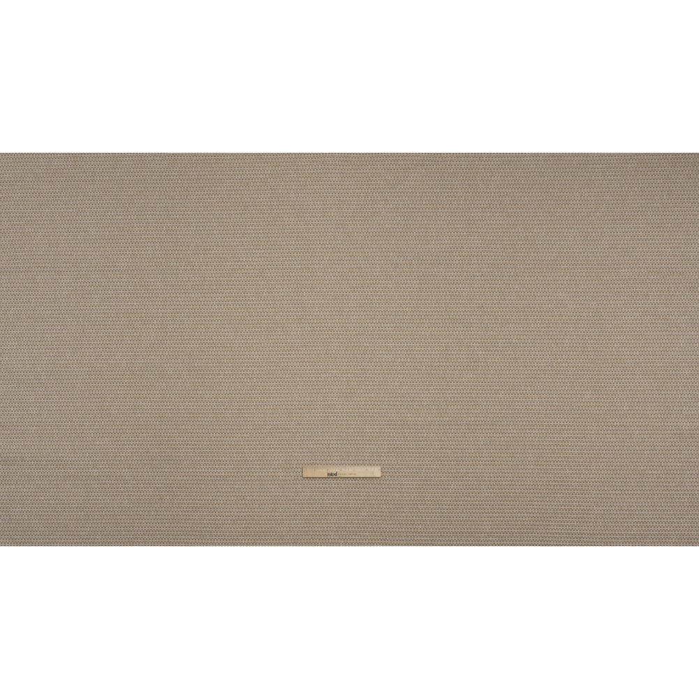 Recycled Polyester and Cotton Jacquard - Natural Little Checked Stripes - British Imported Recycled Polyester and Cotton Jacquard - Natural Little Checked Stripes - British Imported