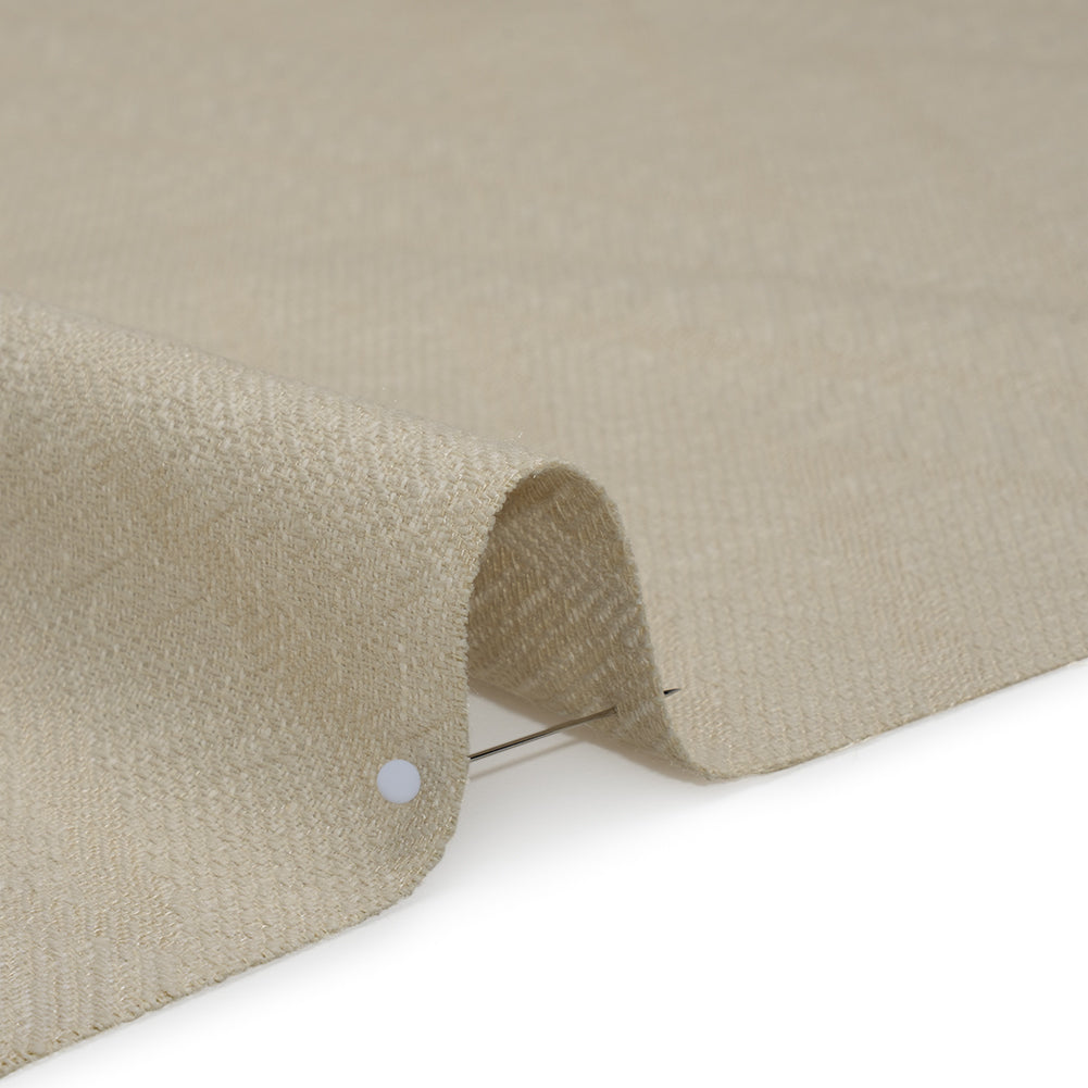 Recycled Polyester and Cotton Drapery Twill Woven - Flax Chevrons - British Imported - Detail Recycled Polyester and Cotton Drapery Twill Woven - Flax Chevrons - British Imported - Detail
