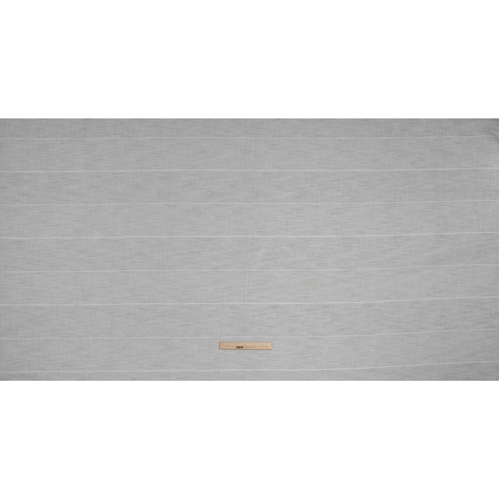 Textured Open Weave Double Wide Drapery Sheers Fabric - Pebble Tactile Stripes - British Imported - Full Textured Open Weave Double Wide Drapery Sheers Fabric - Pebble Tactile Stripes - British Imported - Full