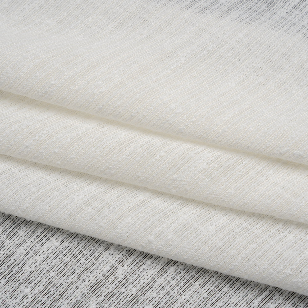 Slubbed Double Wide Drapery Sheers Woven Fabric - Chalk - British Imported Slubbed Double Wide Drapery Sheers Woven Fabric - Chalk - British Imported
