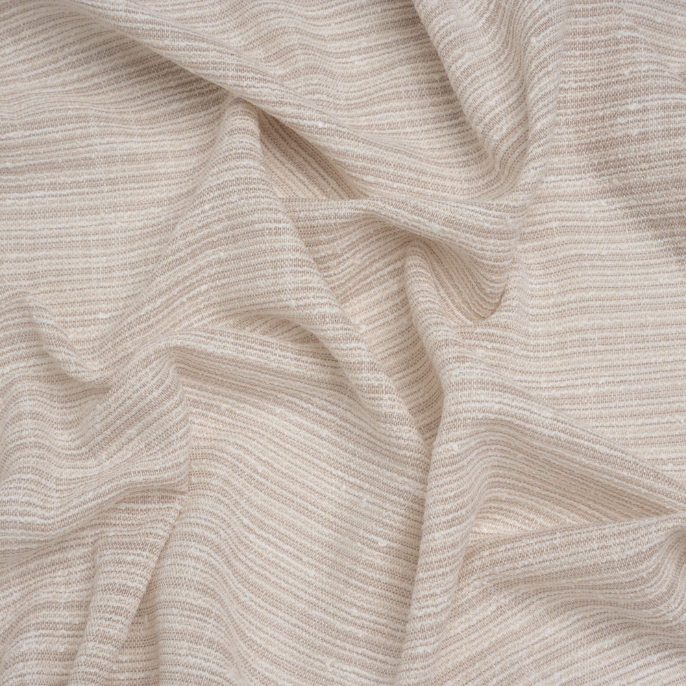 Slubbed Double Wide Drapery Sheers Woven Fabric - Flax - British Imported Slubbed Double Wide Drapery Sheers Woven Fabric - Flax - British Imported
