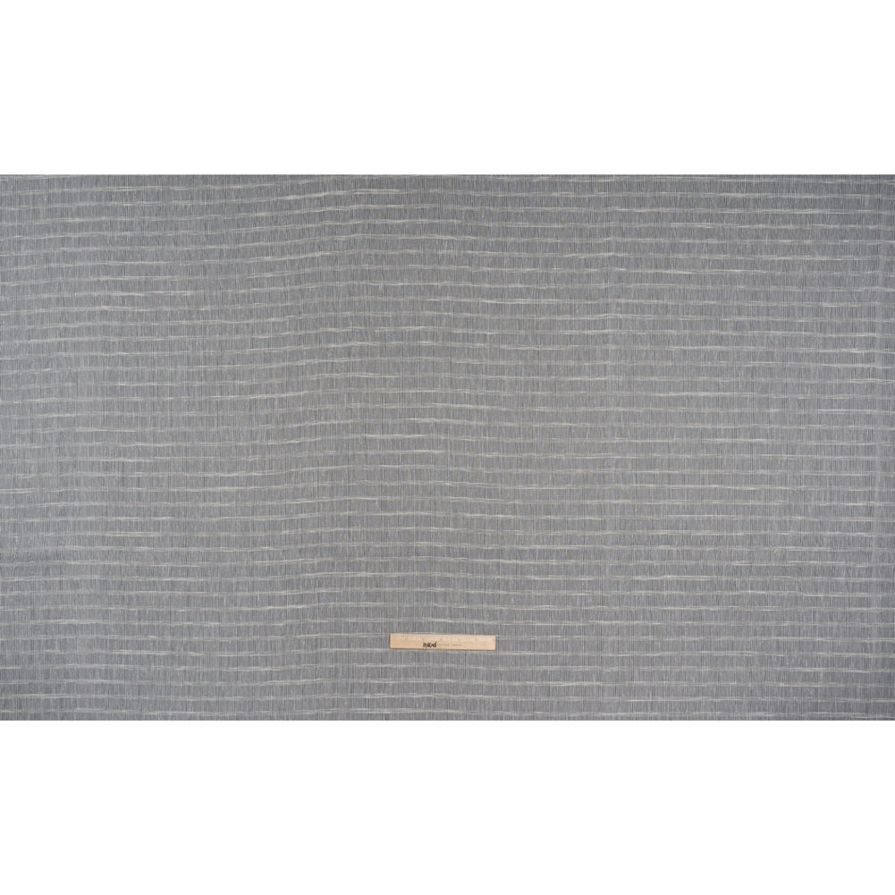 Double Wide Drapery Sheers Woven Fabric - Pebble Textured Checks - British Imported - Full Double Wide Drapery Sheers Woven Fabric - Pebble Textured Checks - British Imported - Full