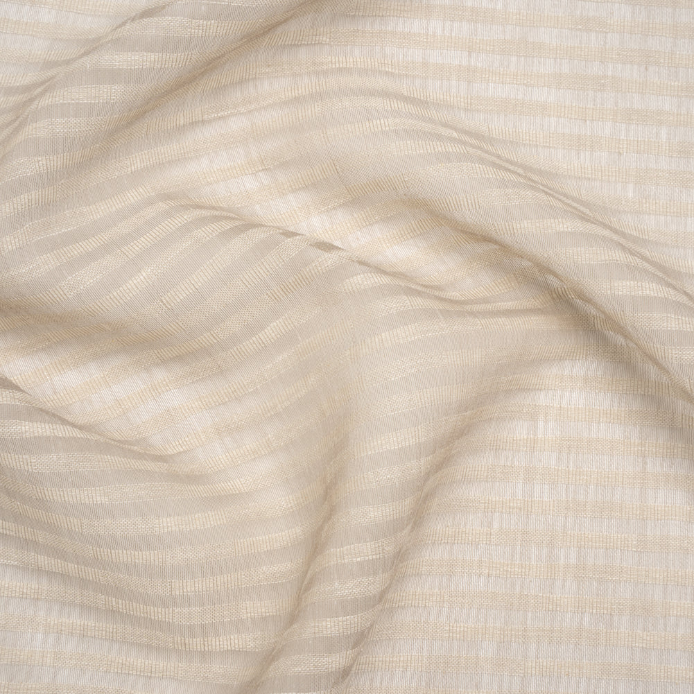Slubbed Double Wide Drapery Sheers Woven - Smoke Sheer Stripes - British Imported Slubbed Double Wide Drapery Sheers Woven - Smoke Sheer Stripes - British Imported