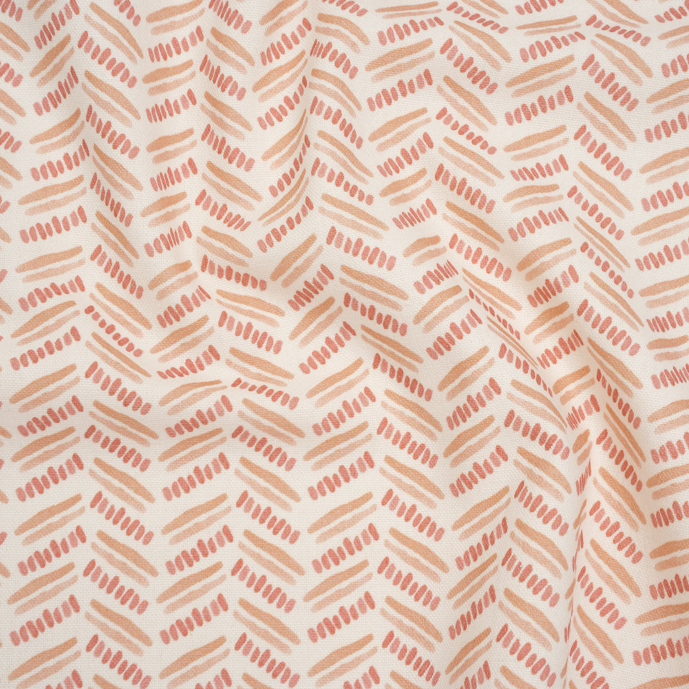 Cotton and Linen Canvas Print - Raspberry Watercolor Herringbone Chevron - British Imported Cotton and Linen Canvas Print - Raspberry Watercolor Herringbone Chevron - British Imported