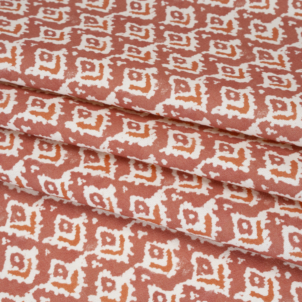 Cotton and Linen Canvas Print - Raspberry Rows of Diamonds - British Imported Cotton and Linen Canvas Print - Raspberry Rows of Diamonds - British Imported