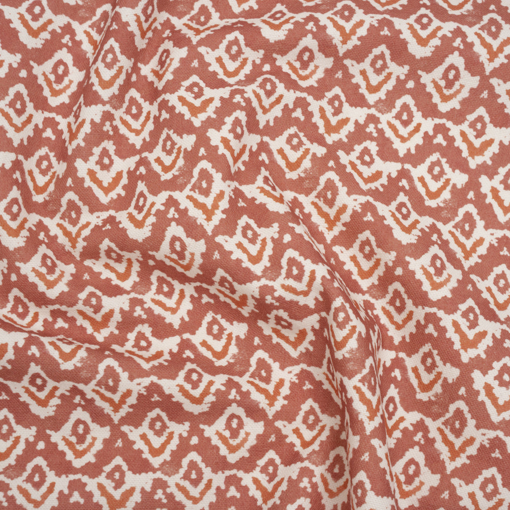 Cotton and Linen Canvas Print - Raspberry Rows of Diamonds - British Imported Cotton and Linen Canvas Print - Raspberry Rows of Diamonds - British Imported