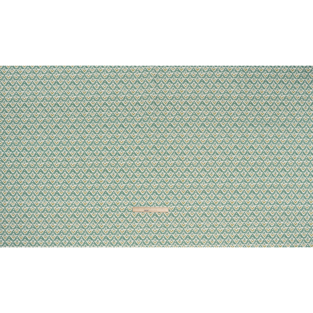 Cotton and Linen Canvas Print - Teal Rows of Diamonds - British Imported - Full Cotton and Linen Canvas Print - Teal Rows of Diamonds - British Imported - Full