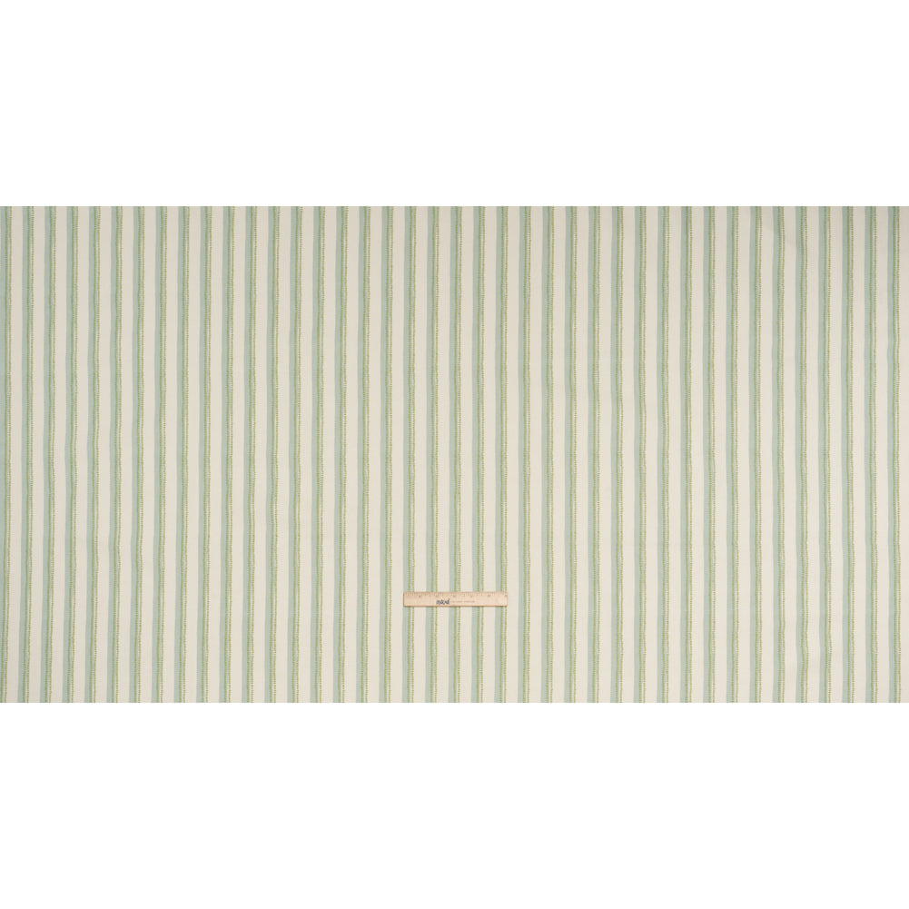 Cotton and Linen Canvas Print - Opal Stripes and Dots - British Imported - Full Cotton and Linen Canvas Print - Opal Stripes and Dots - British Imported - Full
