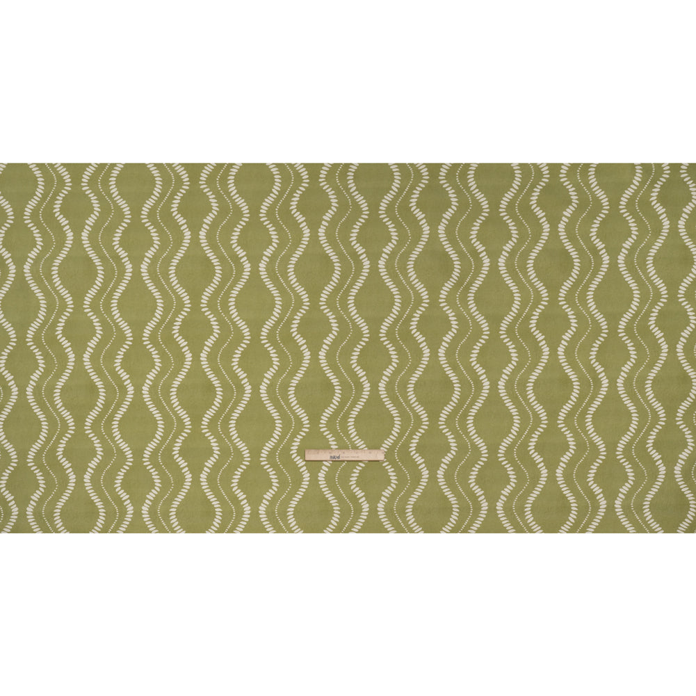 Cotton and Linen Canvas Print - Leaf Waves of Petal and Dots - British Imported Full Cotton and Linen Canvas Print - Leaf Waves of Petal and Dots - British Imported Full