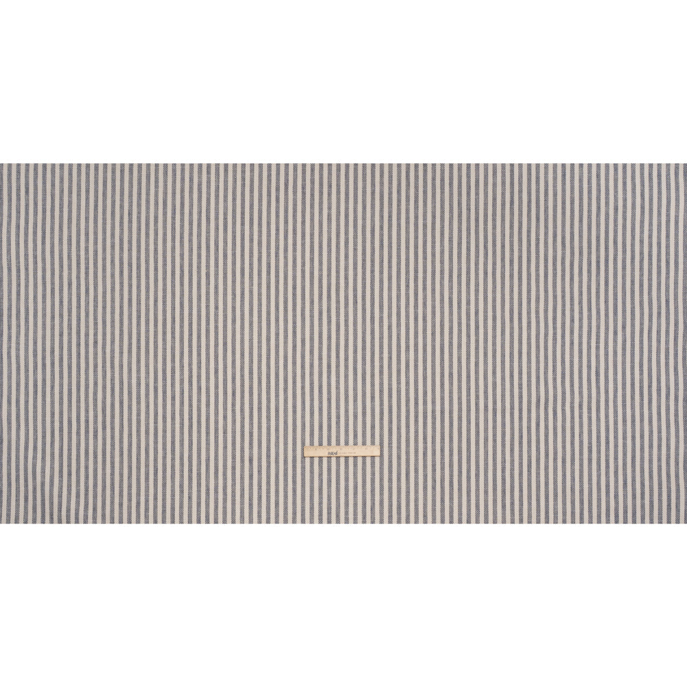 Polyester and Cotton Herringbone Twill - Indigo Stripes - British Imported Full Polyester and Cotton Herringbone Twill - Indigo Stripes - British Imported Full