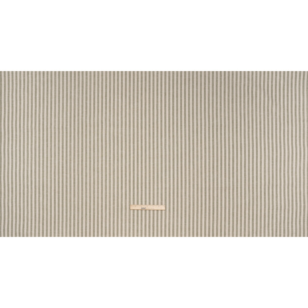 Polyester and Cotton Herringbone Twill - Sage Stripes - British Imported Full Polyester and Cotton Herringbone Twill - Sage Stripes - British Imported Full
