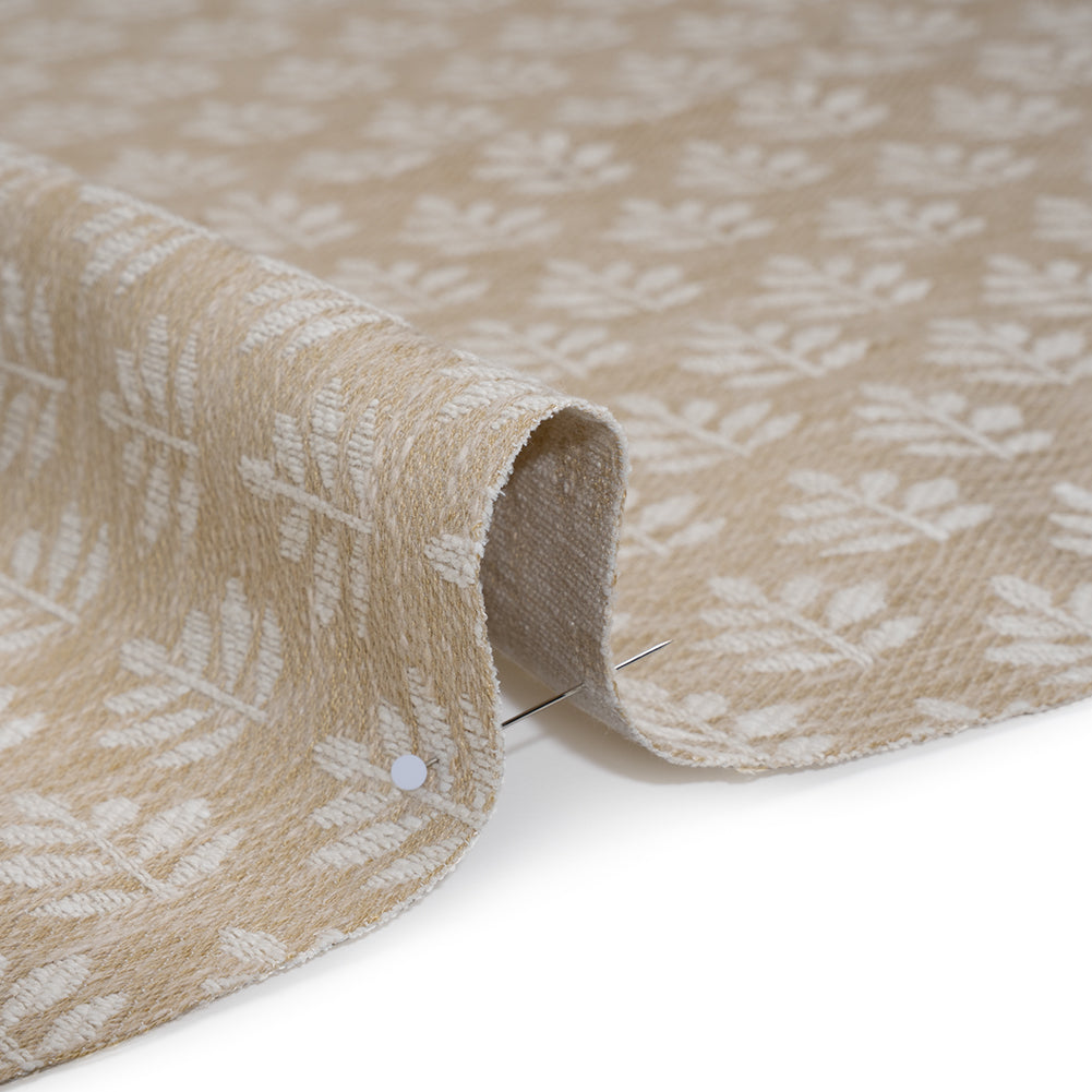 Polyester and Cotton Twill Jacquard - Natural Lines of Leaves - British Imported - Detail Polyester and Cotton Twill Jacquard - Natural Lines of Leaves - British Imported - Detail