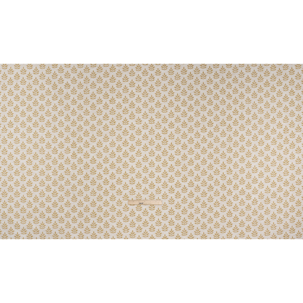 Polyester and Cotton Twill Jacquard - Sunflower Lines of Leaves - British Imported Polyester and Cotton Twill Jacquard - Sunflower Lines of Leaves - British Imported