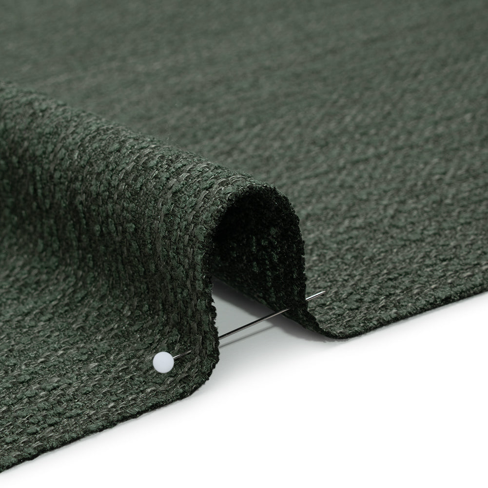 Recycled Polyester Slubbed Boucle Woven - Kingfisher - British Imported Recycled Polyester Slubbed Boucle Woven - Kingfisher - British Imported