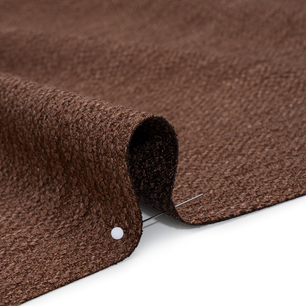 Recycled Polyester Slubbed Boucle Woven - Mulberry - British Imported Recycled Polyester Slubbed Boucle Woven - Mulberry - British Imported