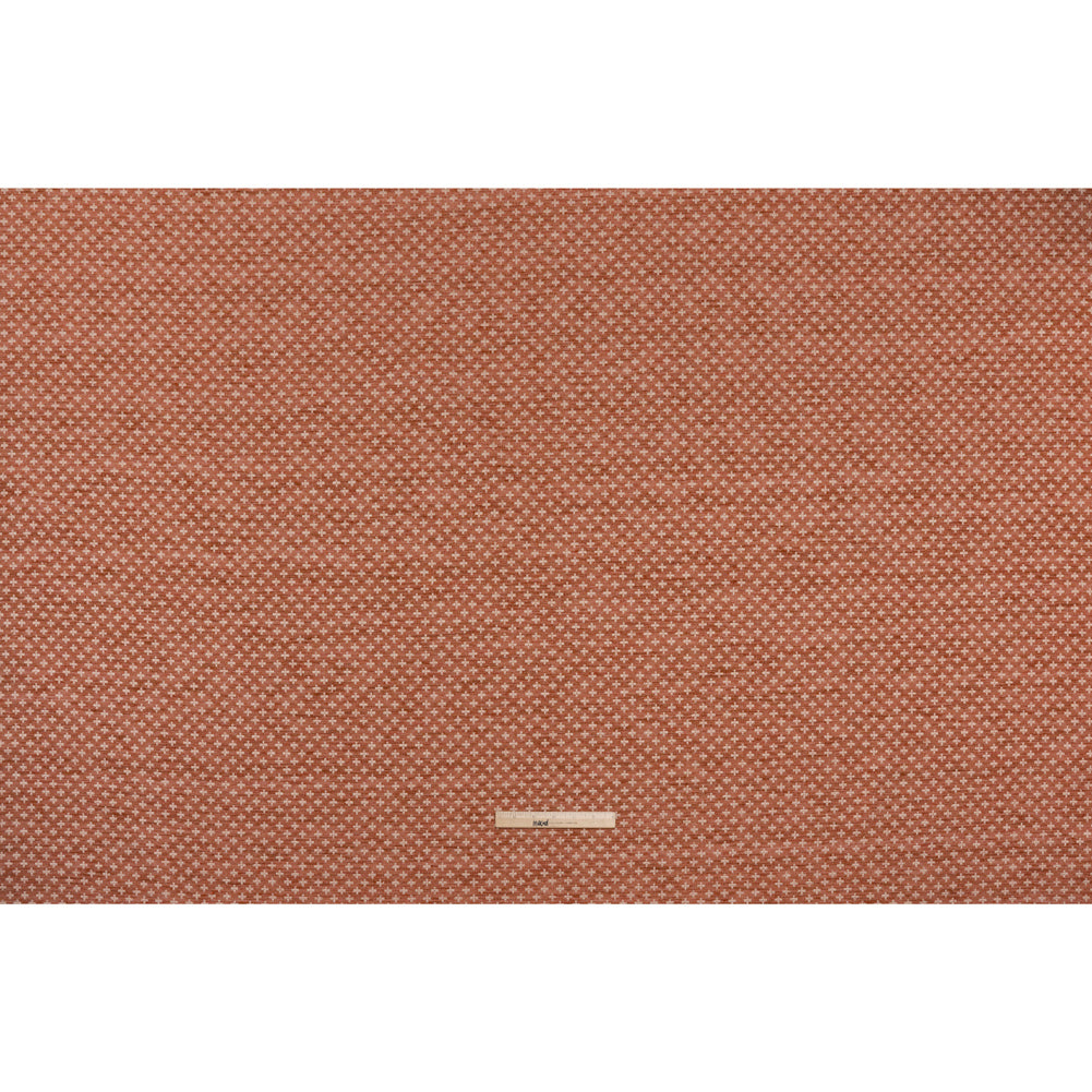 Polyester Boucle Home Decor Jacquard - Coral Plus Signs - British Imported Polyester Boucle Home Decor Jacquard - Coral Plus Signs - British Imported
