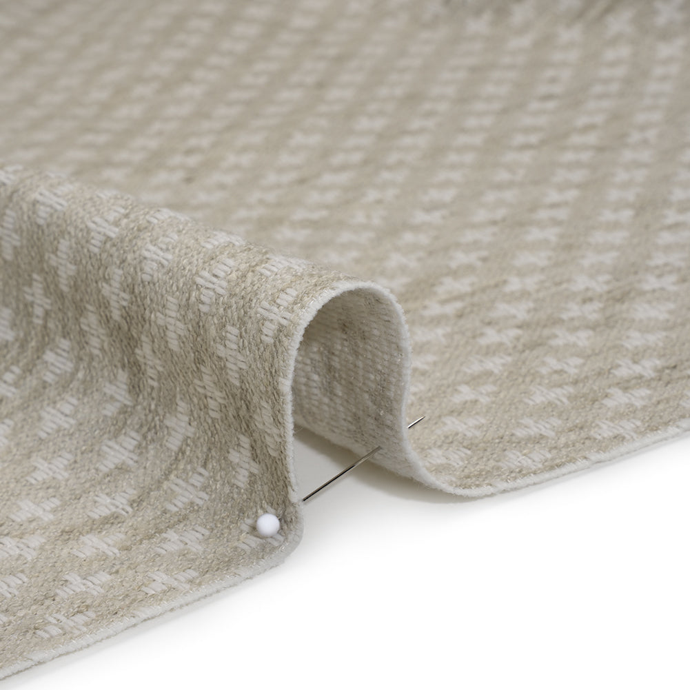 Polyester Boucle Home Decor Jacquard - Dove Plus Signs - British Imported Polyester Boucle Home Decor Jacquard - Dove Plus Signs - British Imported