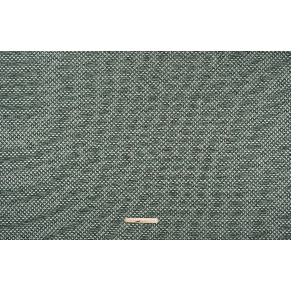 Polyester Boucle Home Decor Jacquard - Teal Plus Signs - British Imported Polyester Boucle Home Decor Jacquard - Teal Plus Signs - British Imported