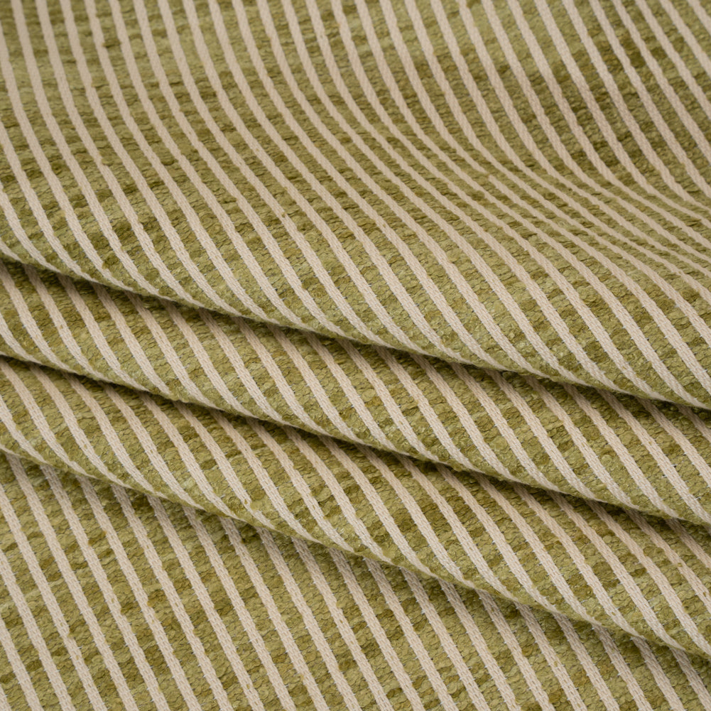 Polyester Boucle Woven - Leaf Stripes - British Imported Polyester Boucle Woven - Leaf Stripes - British Imported