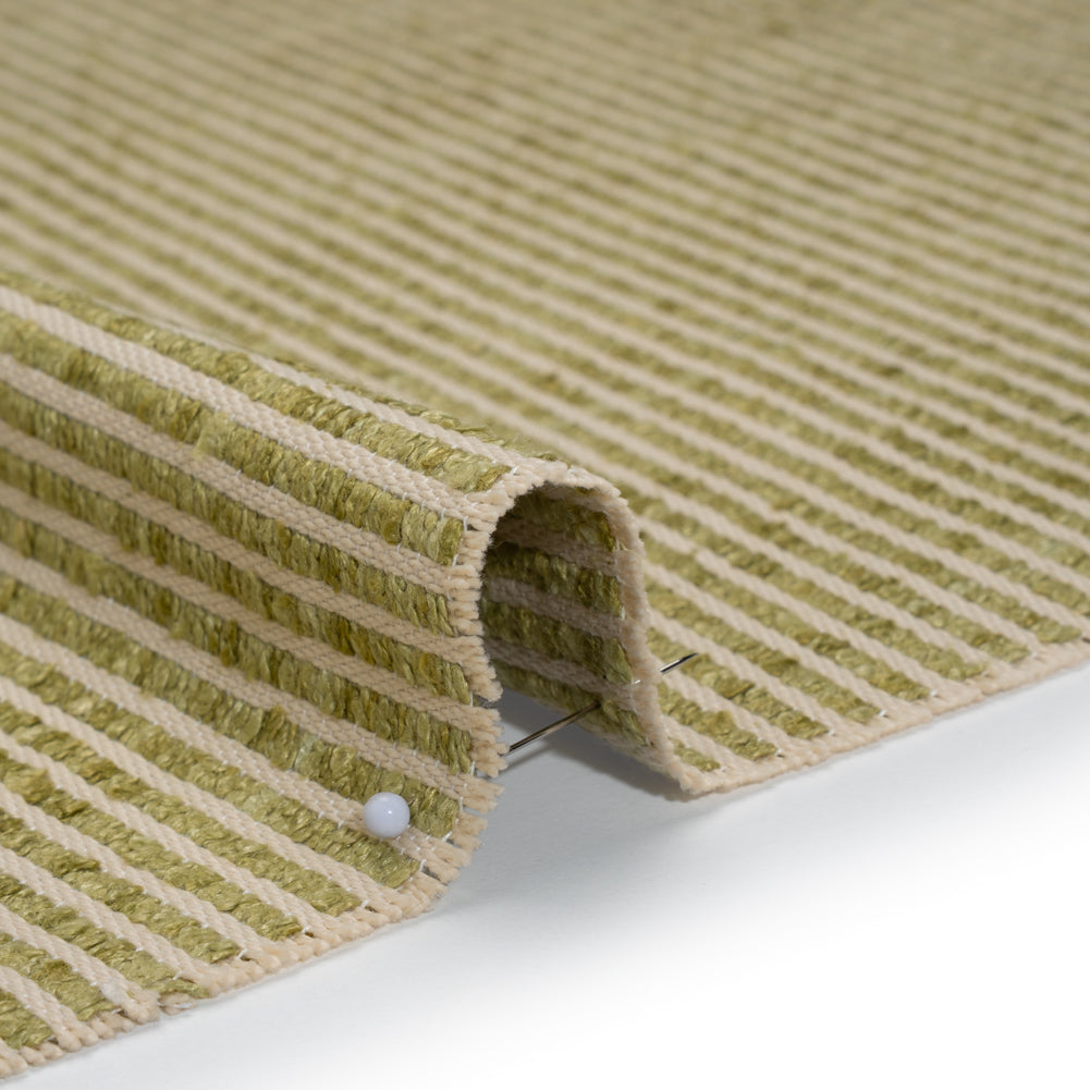 Polyester Boucle Woven - Leaf Stripes - British Imported Polyester Boucle Woven - Leaf Stripes - British Imported