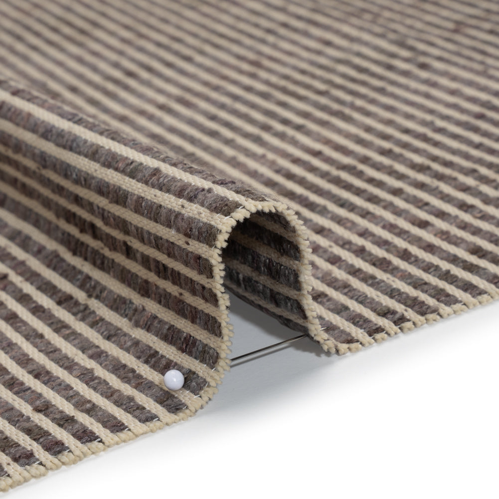 Polyester Boucle Woven - Slate Stripes - British Imported Polyester Boucle Woven - Slate Stripes - British Imported