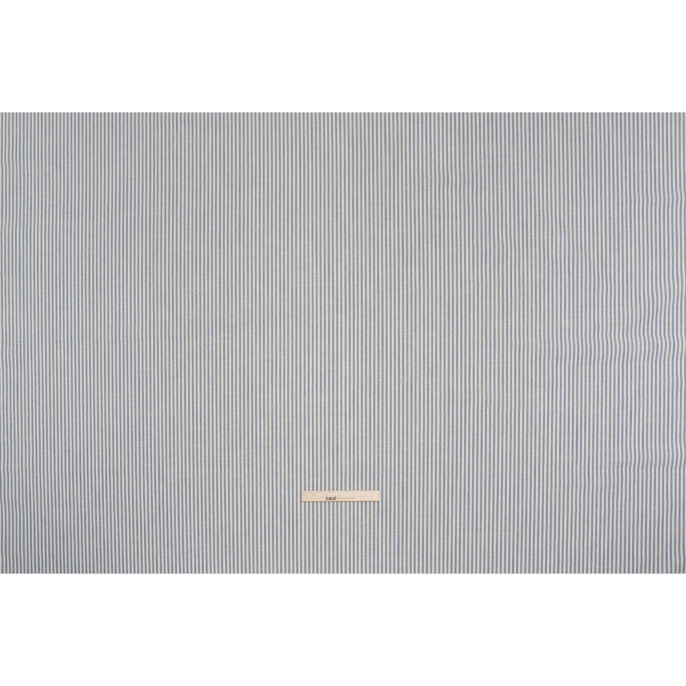 Recycled Polyester Blend Woven - Navy Candy Stripes - British Imported Recycled Polyester Blend Woven - Navy Candy Stripes - British Imported