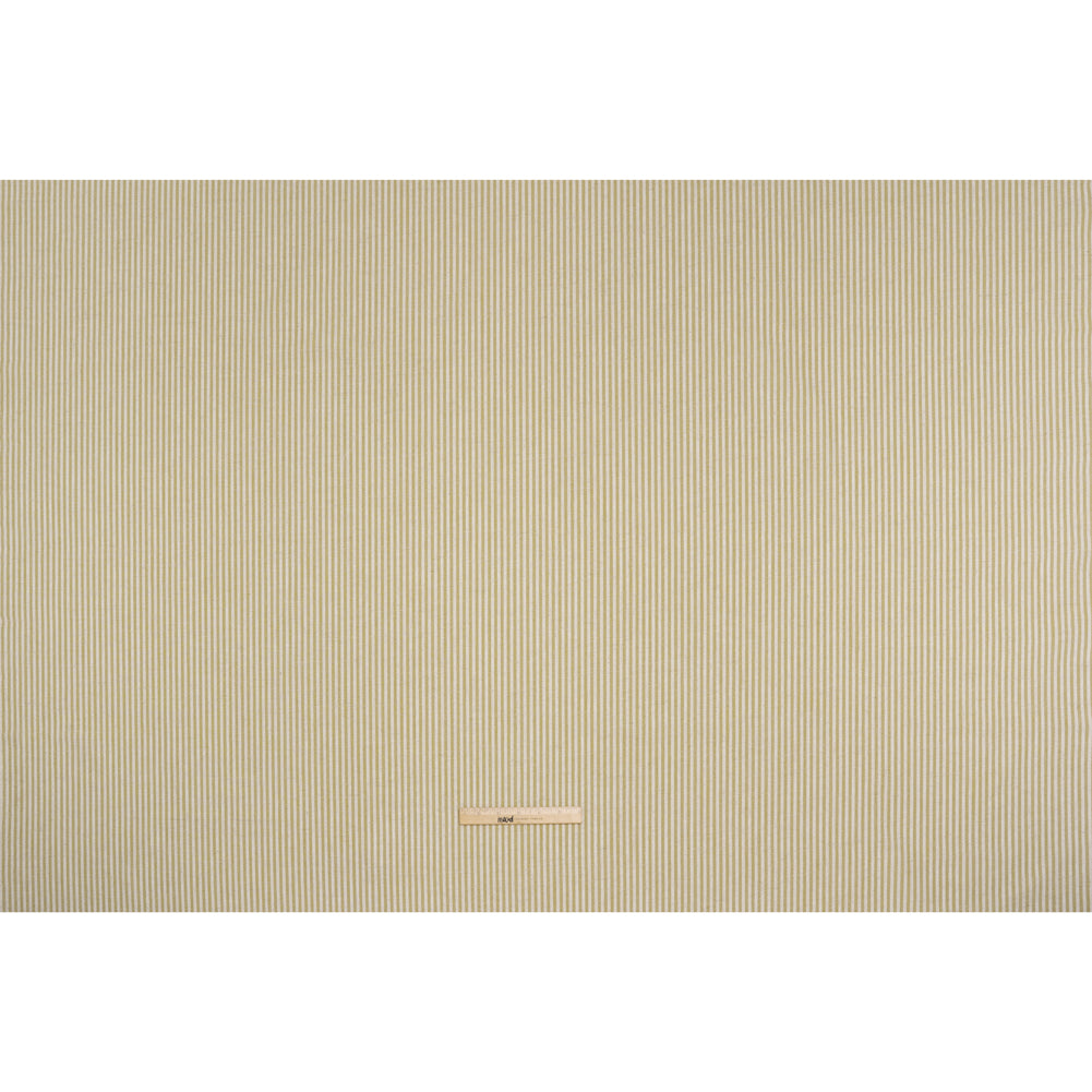 Recycled Polyester Blend Woven - Olive Candy Stripes - British Imported Recycled Polyester Blend Woven - Olive Candy Stripes - British Imported