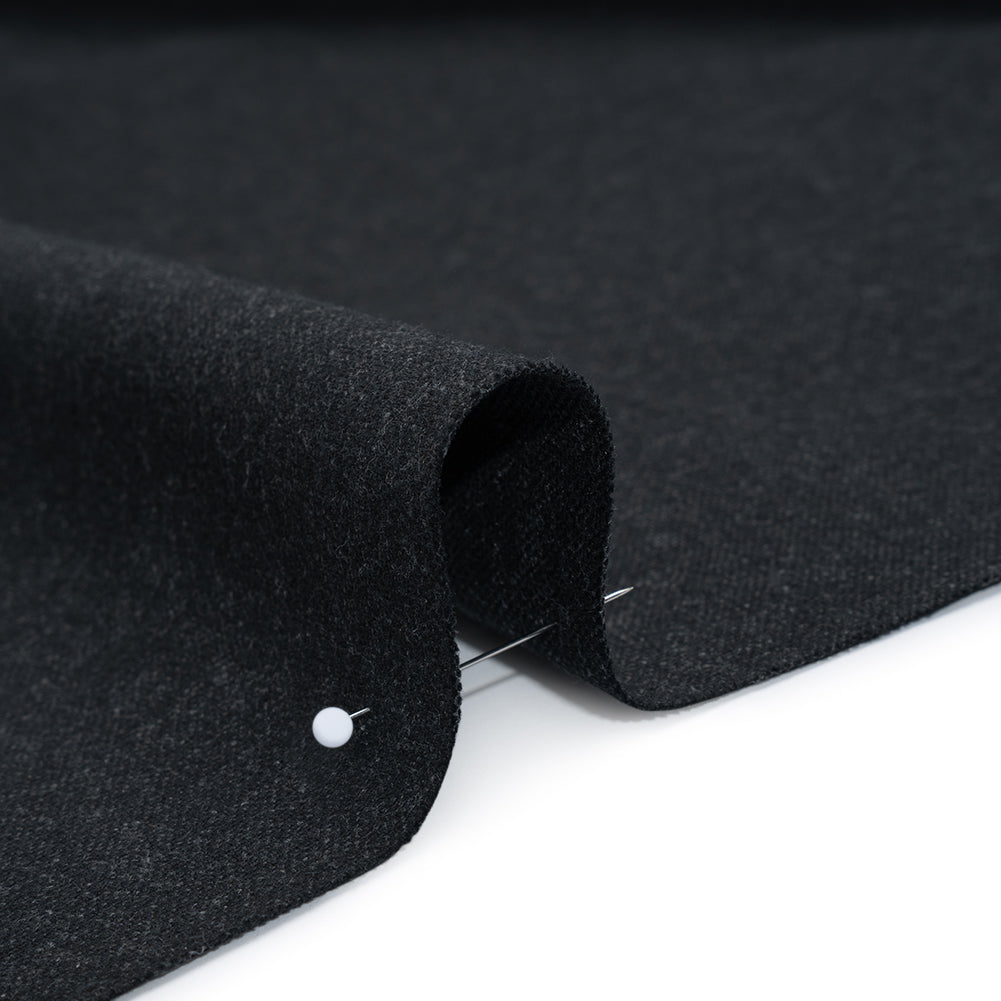 Brushed Cotton and Linen Woven - Carbon - British Imported Brushed Cotton and Linen Woven - Carbon - British Imported
