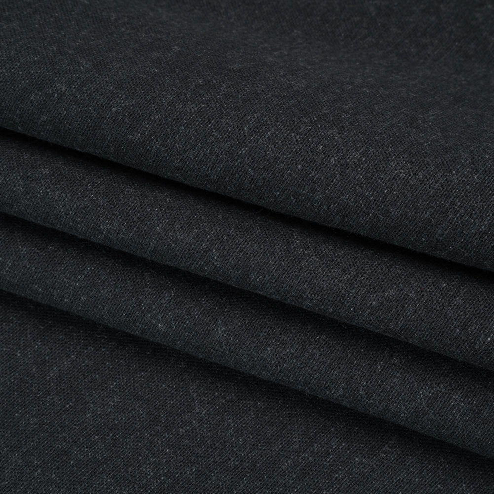 Double Wide Brushed Cotton and Linen Woven - Carbon - British Imported Double Wide Brushed Cotton and Linen Woven - Carbon - British Imported