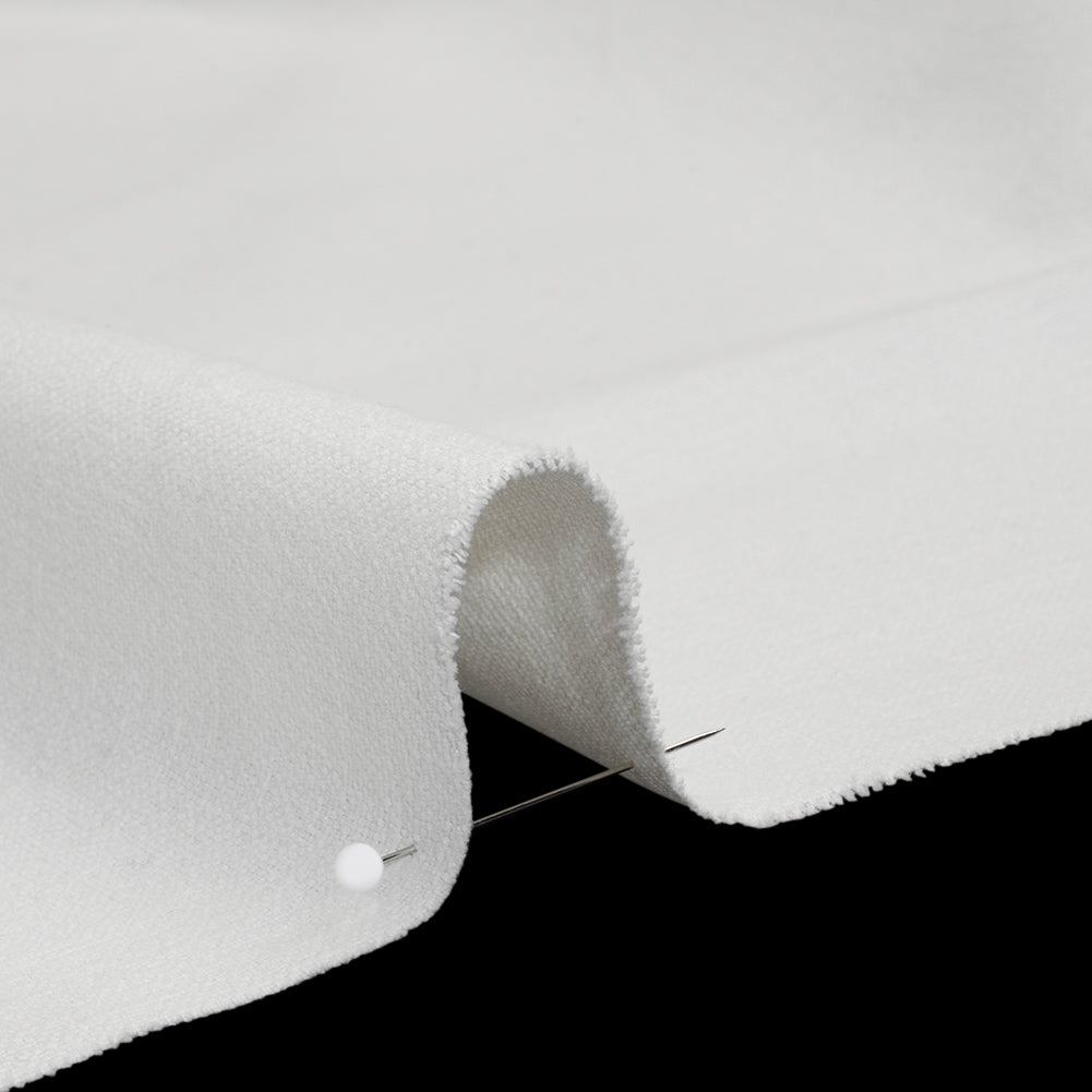 Double Wide Brushed Cotton and Linen Woven - Chalk - British Imported Double Wide Brushed Cotton and Linen Woven - Chalk - British Imported