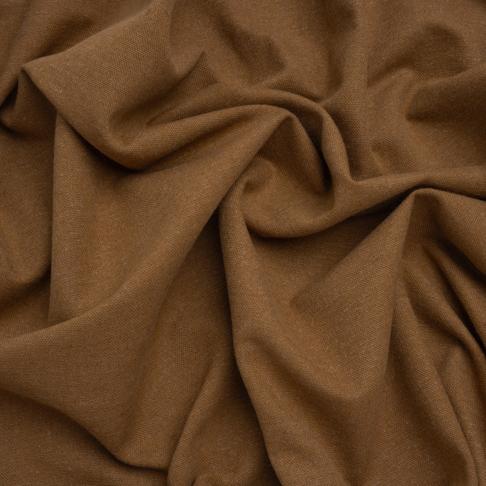 Double Wide Brushed Cotton and Linen Woven - Hazelnut - British Imported Double Wide Brushed Cotton and Linen Woven - Hazelnut - British Imported