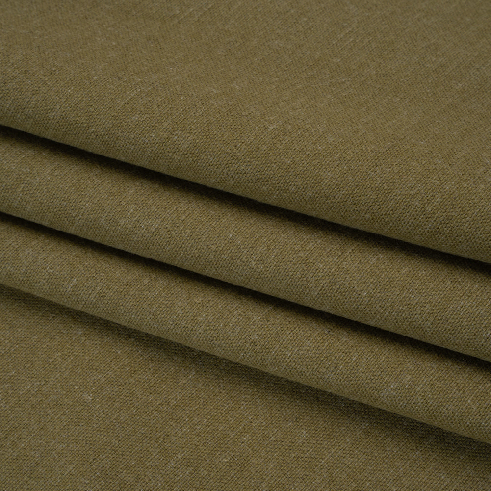 Double Wide Brushed Cotton and Linen Woven - Moss - British Imported Double Wide Brushed Cotton and Linen Woven - Moss - British Imported