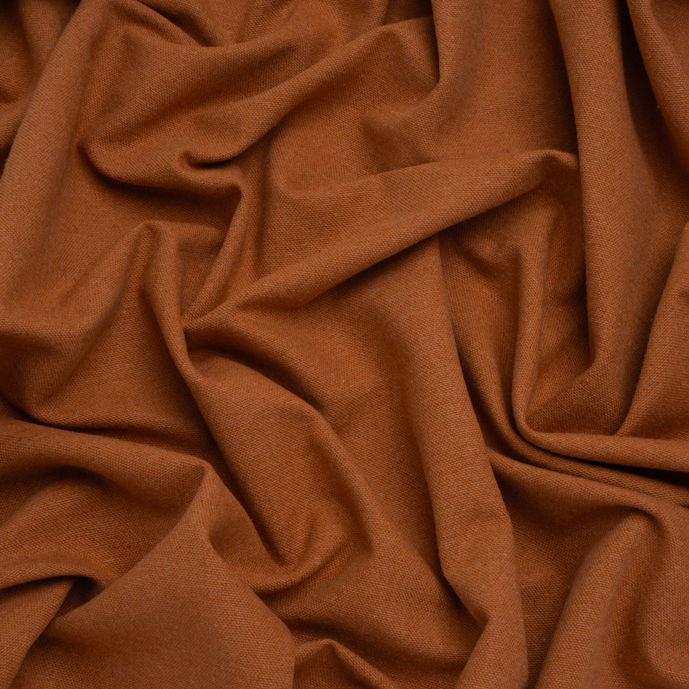 Double Wide Brushed Cotton and Linen Woven - Paprika - British Imported Double Wide Brushed Cotton and Linen Woven - Paprika - British Imported
