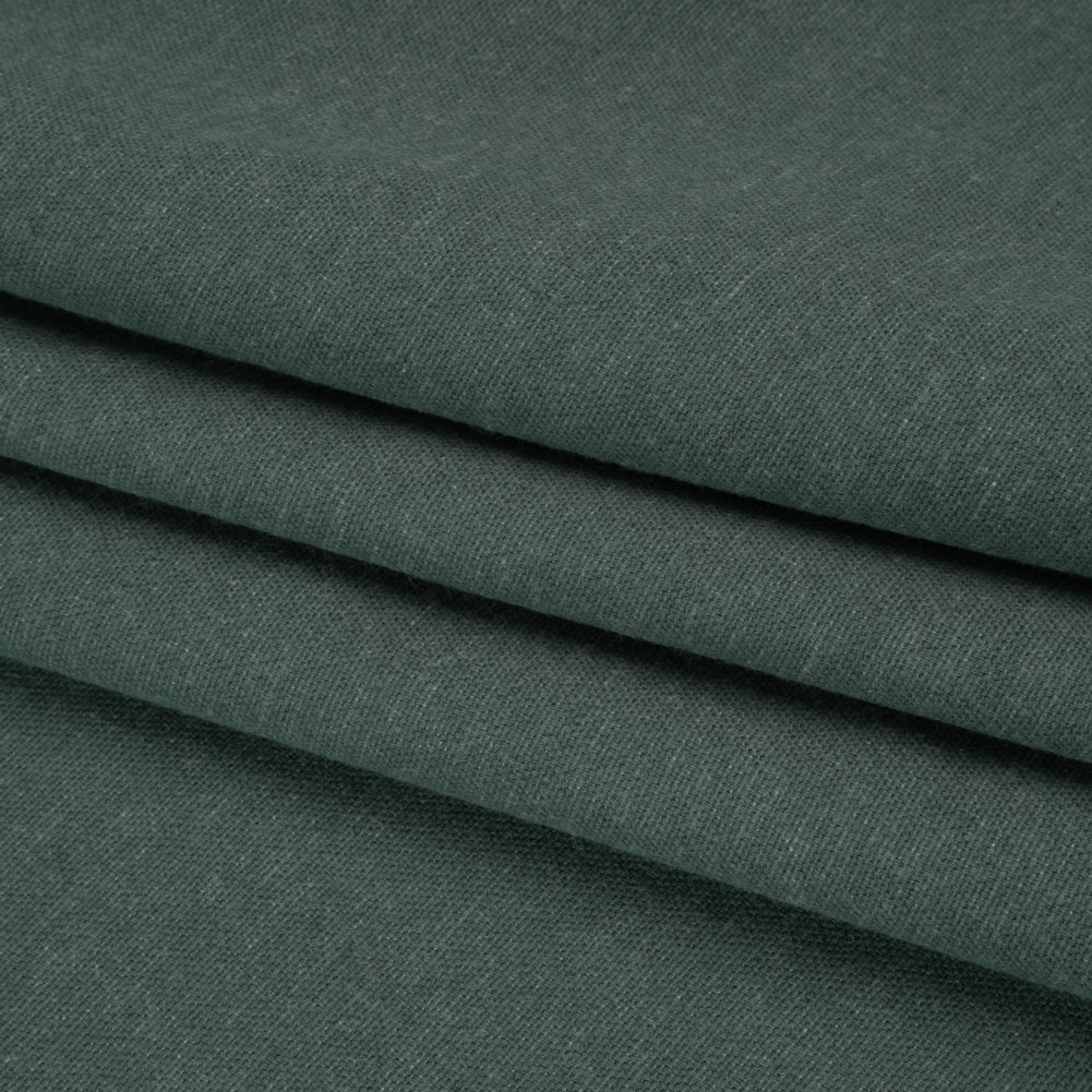 Double Wide Brushed Cotton and Linen Woven - Teal - British Imported Double Wide Brushed Cotton and Linen Woven - Teal - British Imported