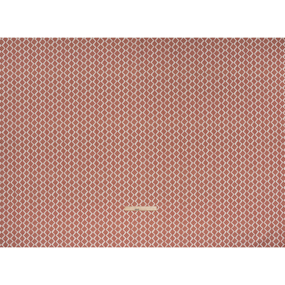 Brushed Cotton and Linen Canvas Print - Berry Small Geometric Diamonds - British Imported Brushed Cotton and Linen Canvas Print - Berry Small Geometric Diamonds - British Imported
