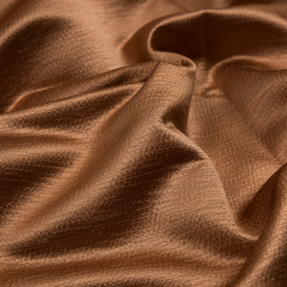 Luminous Textural Polyester Woven - Rust - British Imported Detail Luminous Textural Polyester Woven - Rust - British Imported Detail